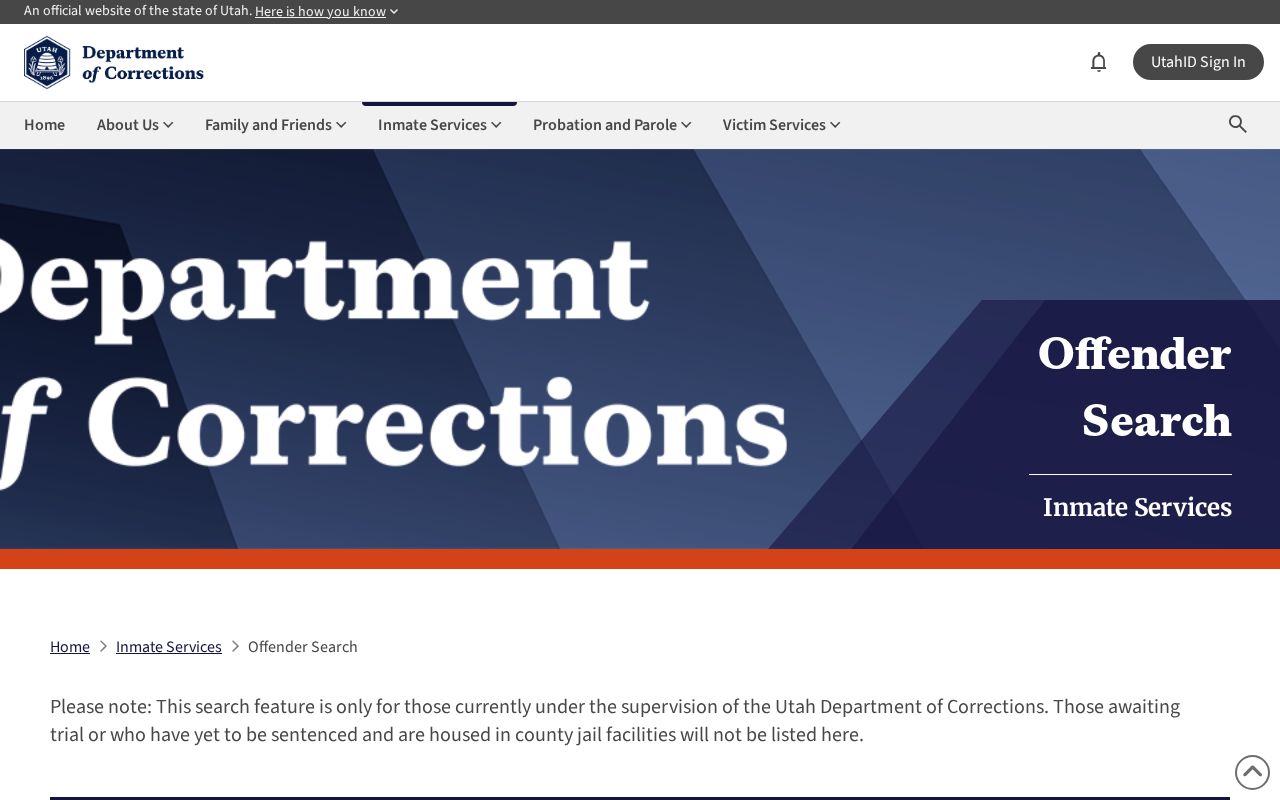 Morgan County criminal records UDC offender search fields